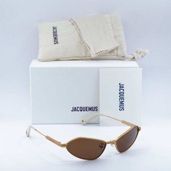 Jacquemus BAMBINO METAL JAC/68 C1 Cat Eye Sunglasses - Gold/Brown main image 10